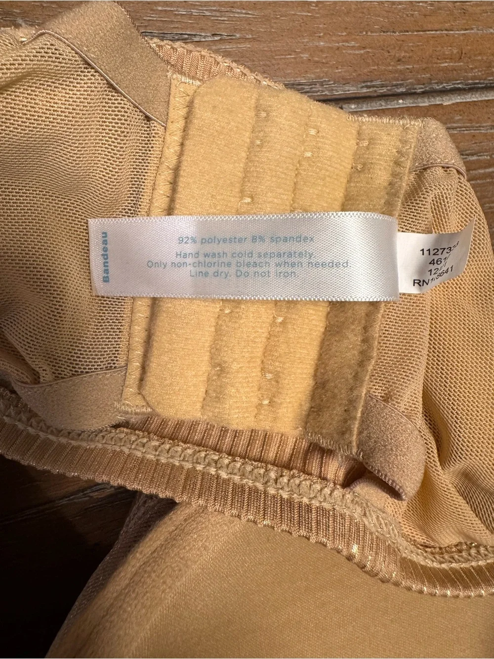 Cacique Shimmery Tan Ribbed Swim Top - Picture 8 of 8